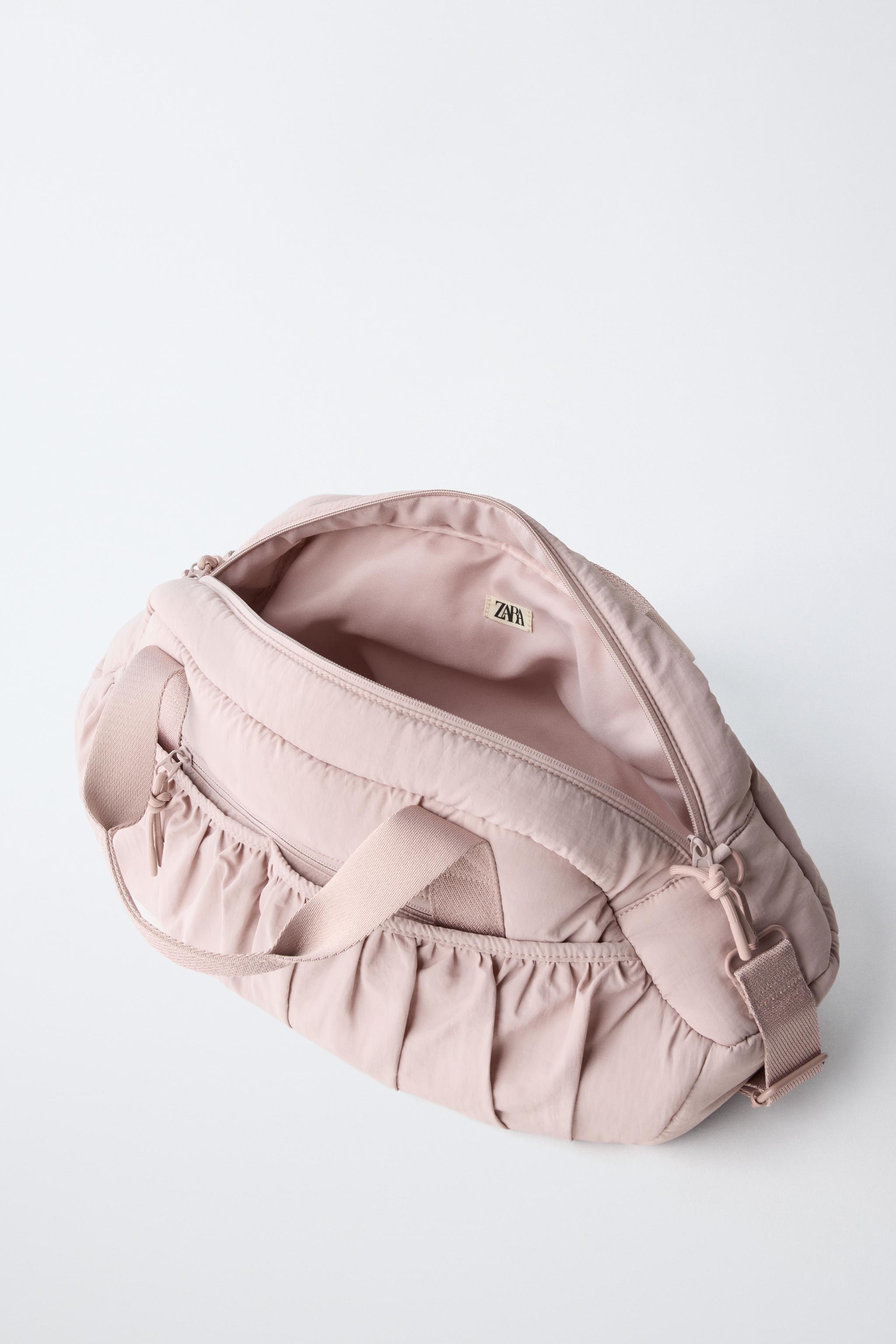 RUCHED QUILTED BOWLING BAG